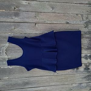 Navy blue peplum style mini dress size 2X